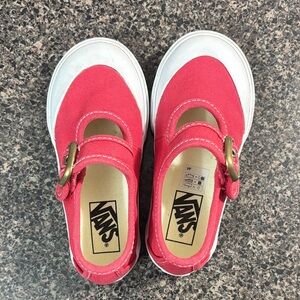 Vans Toddler Red Canvas Sneakers